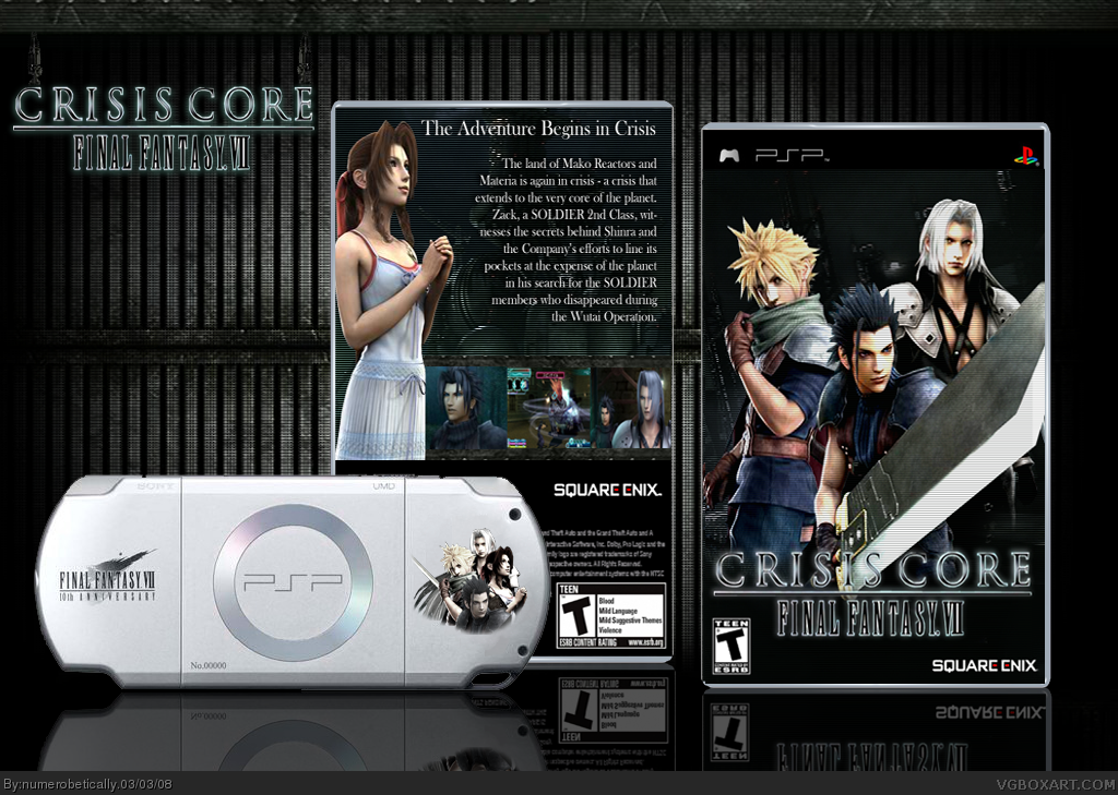 Crisis Core Final Fantasy VII box cover