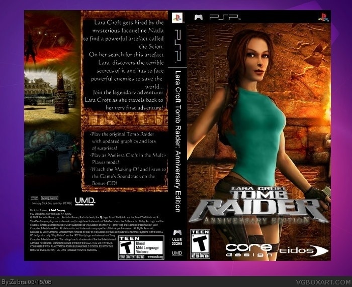Lara Croft Tomb Raider: Anniversary Edition box cover