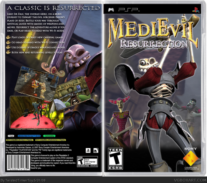 Medievil: Resurrection PSP Box Art 