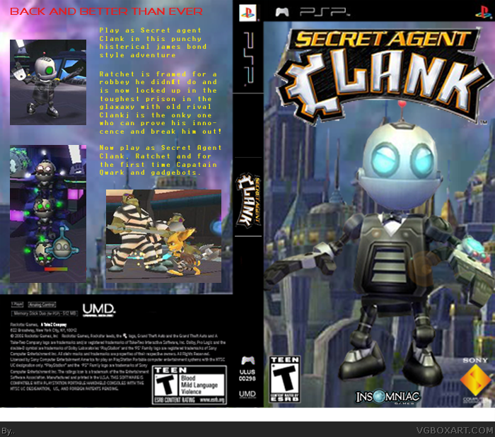 Secret Agent Clank Box Art Cover by .:.look_out.:.