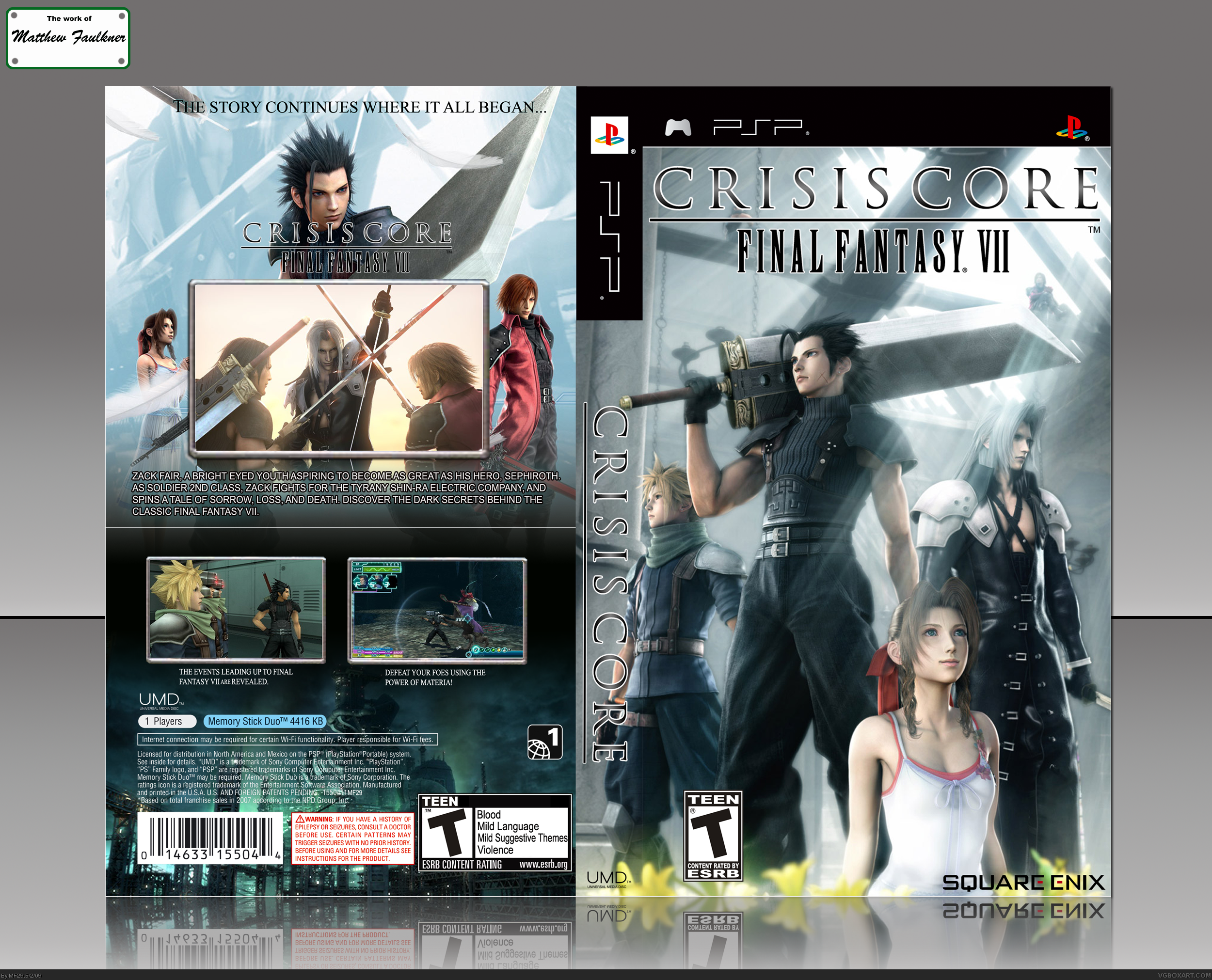 Viewing full size Crisis Core: Final Fantasy VII box cover