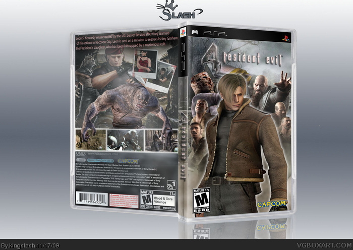 Resident Evil 4: PSP Edition PSP Box Art Cover by kingslash