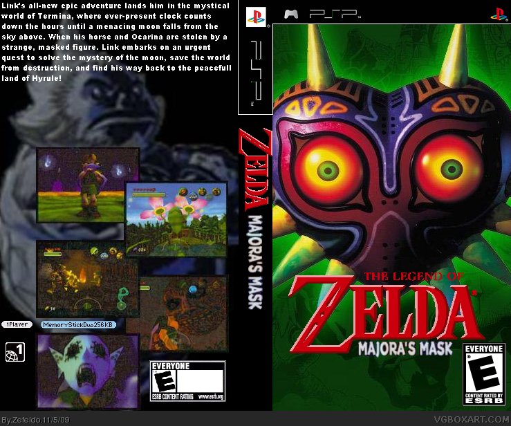 Zelda Majora's Mask box cover