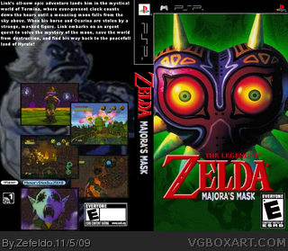 Zelda Majora's Mask box art cover
