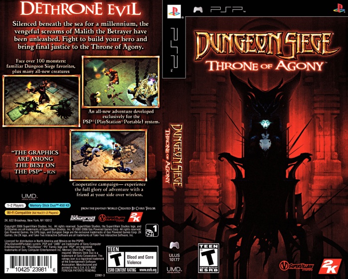 Dungeon Siege: Throne of Agony box art cover