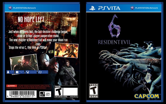 Resident Evil 6 PSVita box art cover