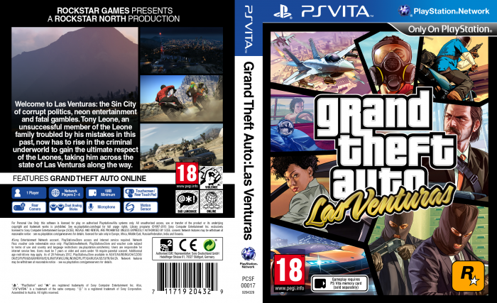 Grand Theft Auto Las Venturas Playstation Vita Box Art