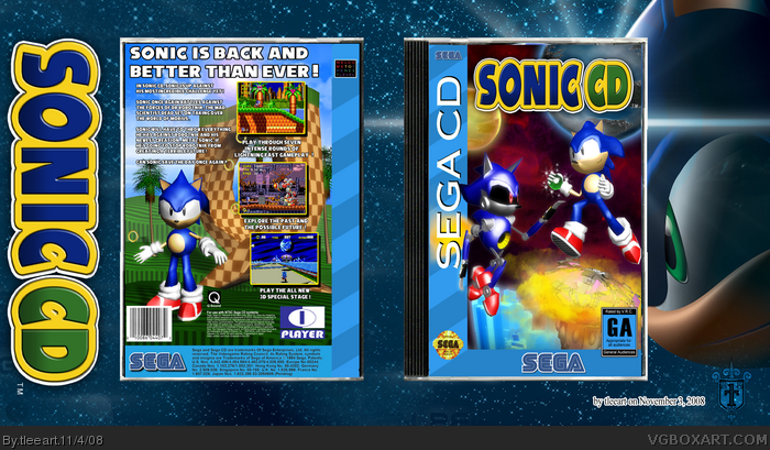 Sega CD » Sonic CD Box Cover