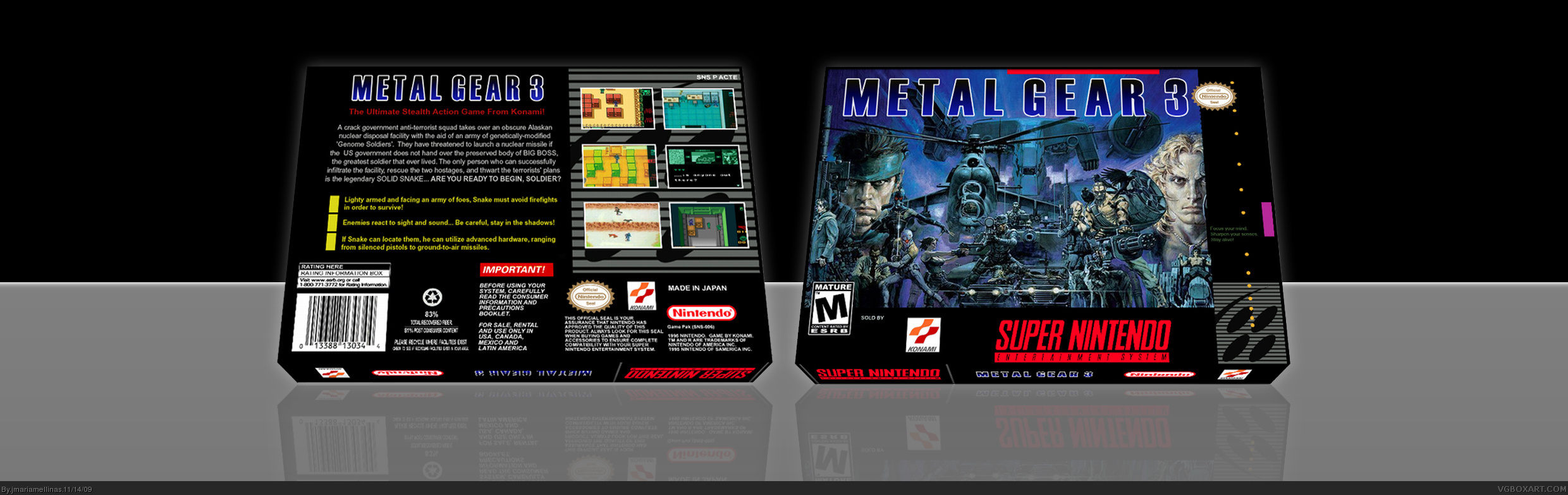 Metal Gear 3 box cover
