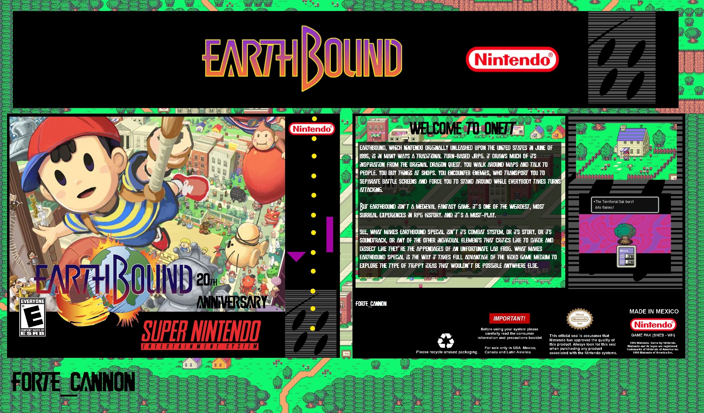 Viewing full size Earthbound box cover