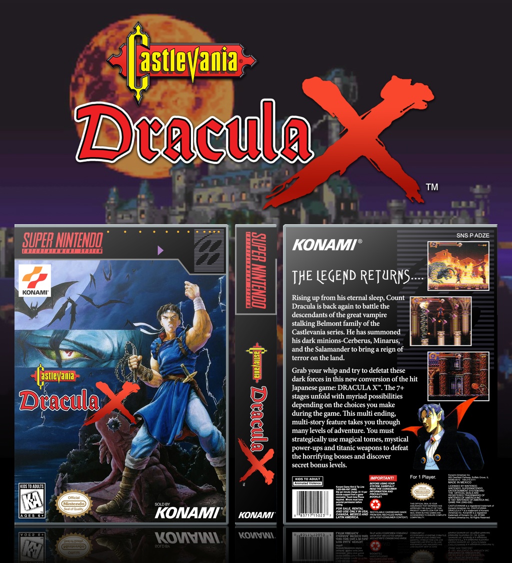 Castlevania Dracula X box cover