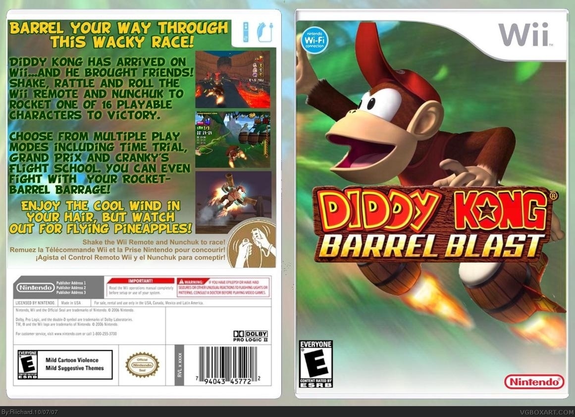 Diddy Kong BarrelBlast box cover