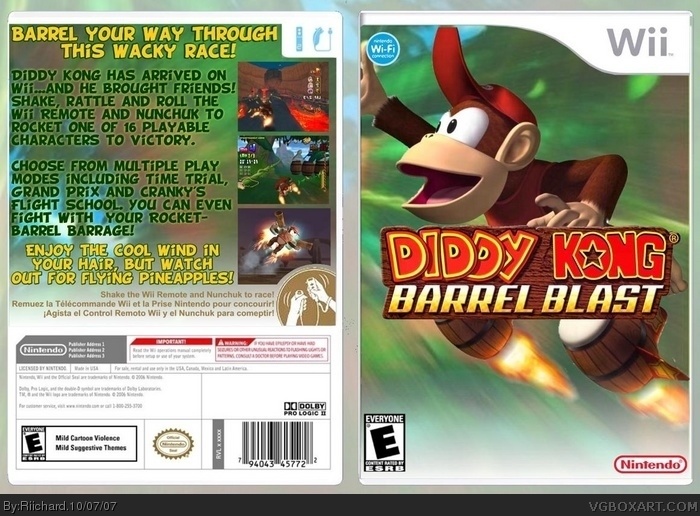 Diddy Kong BarrelBlast box art cover