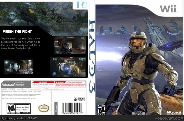 Halo 3 Wii Box Art Cover by cheezypoofz