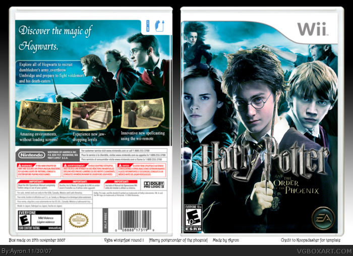 harry potter order of the phoenix wii