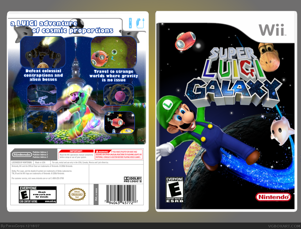 Super Luigi Galaxy box cover