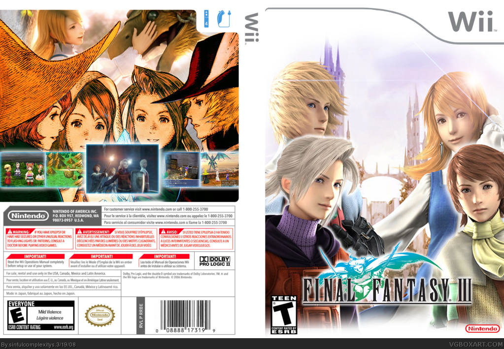 interior giro Kenia Final Fantasy III Wii Box Art Cover by sinfulcomplexitys