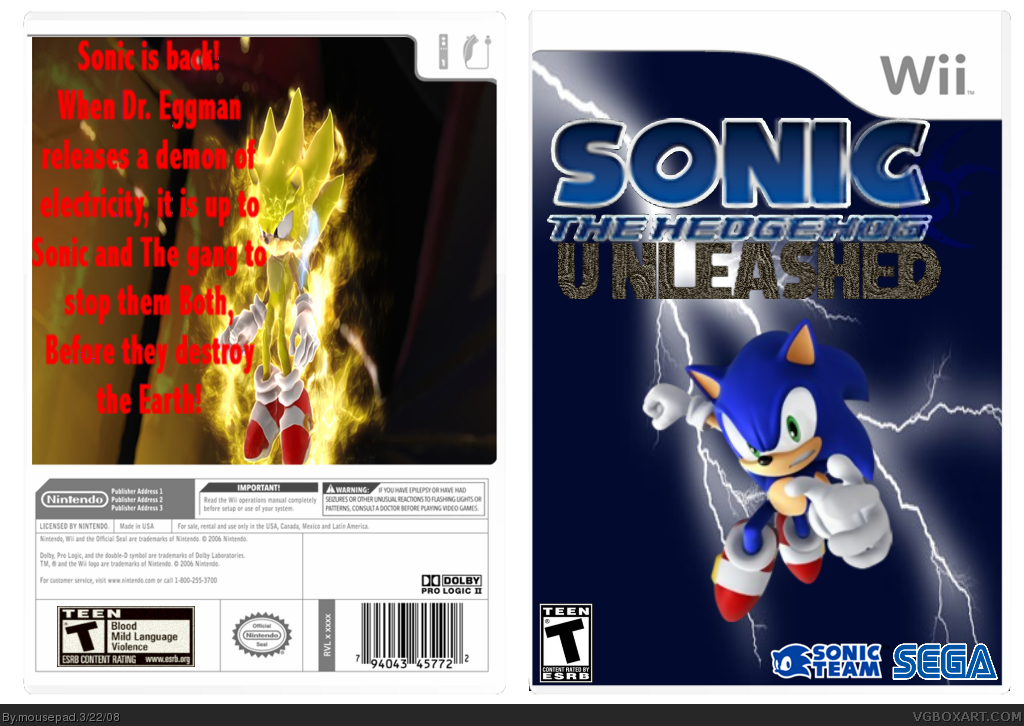Sonic The Hedgehog: Unleashed box cover