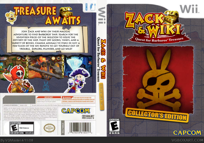 Zack and Wiki: Quest for Barbaros' Treasure C.E. box art cover