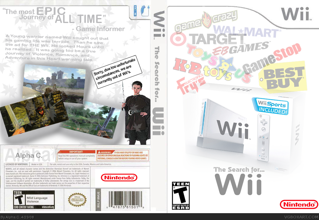 The Search for.. WII box cover