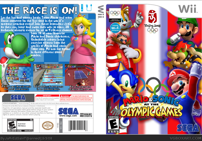 Mario and Sonic At The Olypic Games box art cover