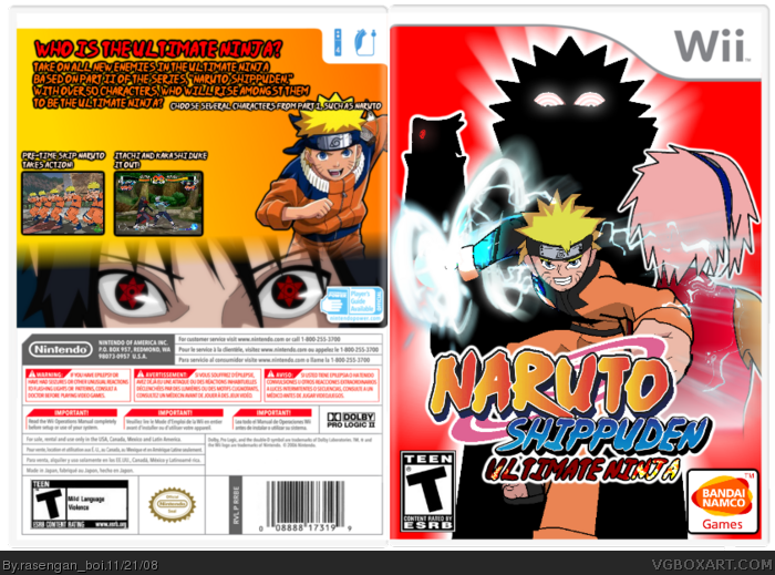 Naruto Shippuden: Ultimate Ninja Wii box art cover