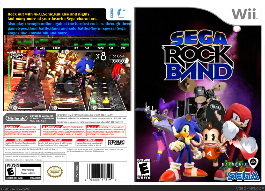 Sega Rock Band box cover
