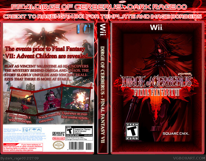 Dirge of Cerberus - Final Fantasy VII box art cover