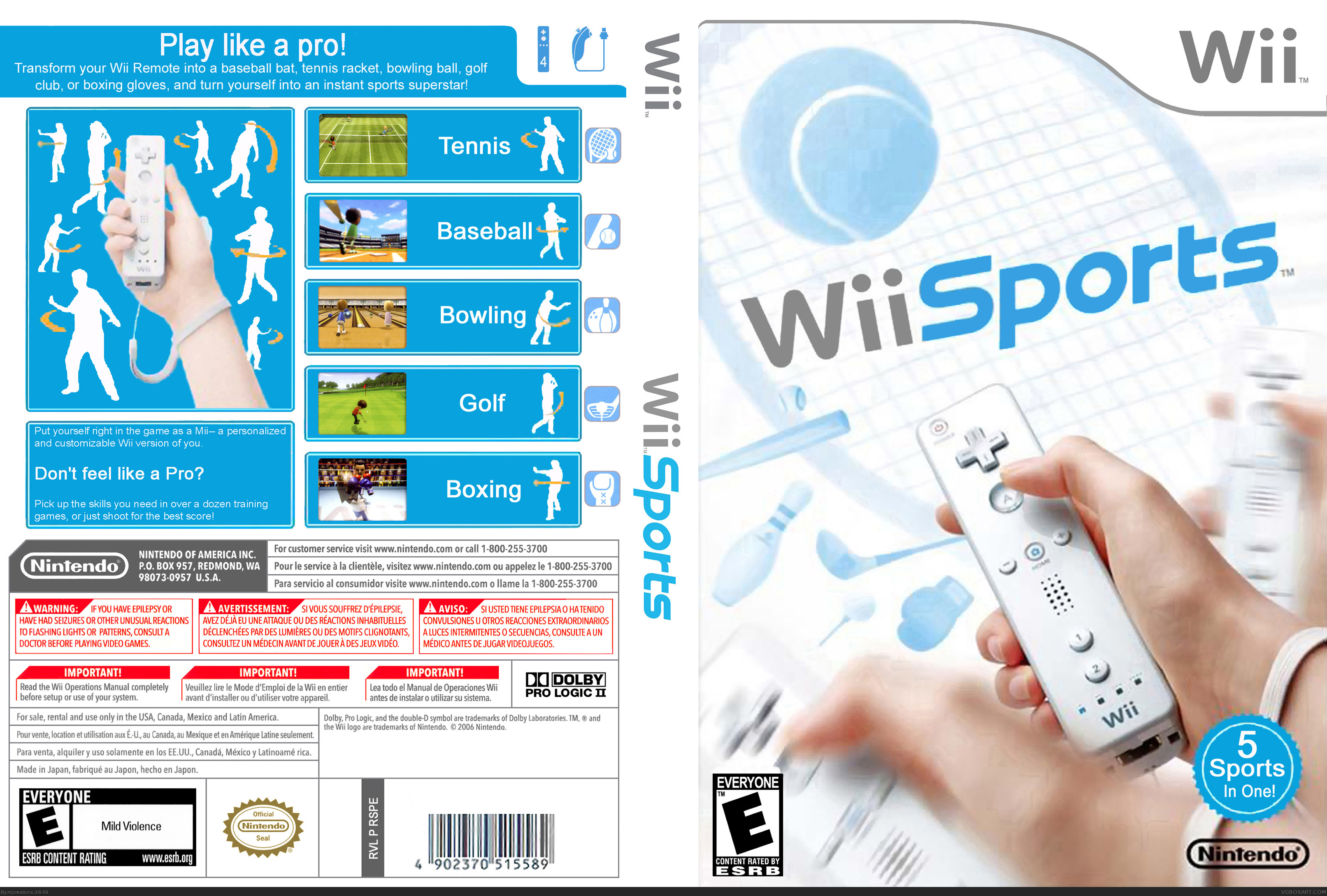 Wii Sports box cover