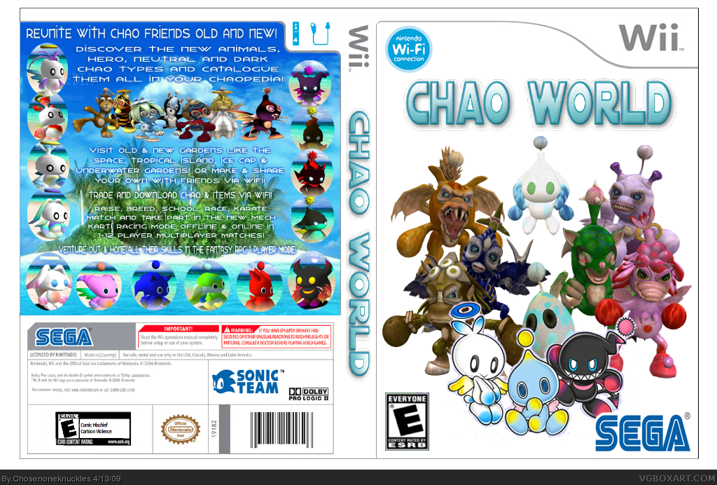 Chao World box cover