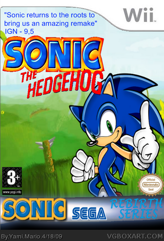 Sonic Rebirth: Sonic 1 box cover