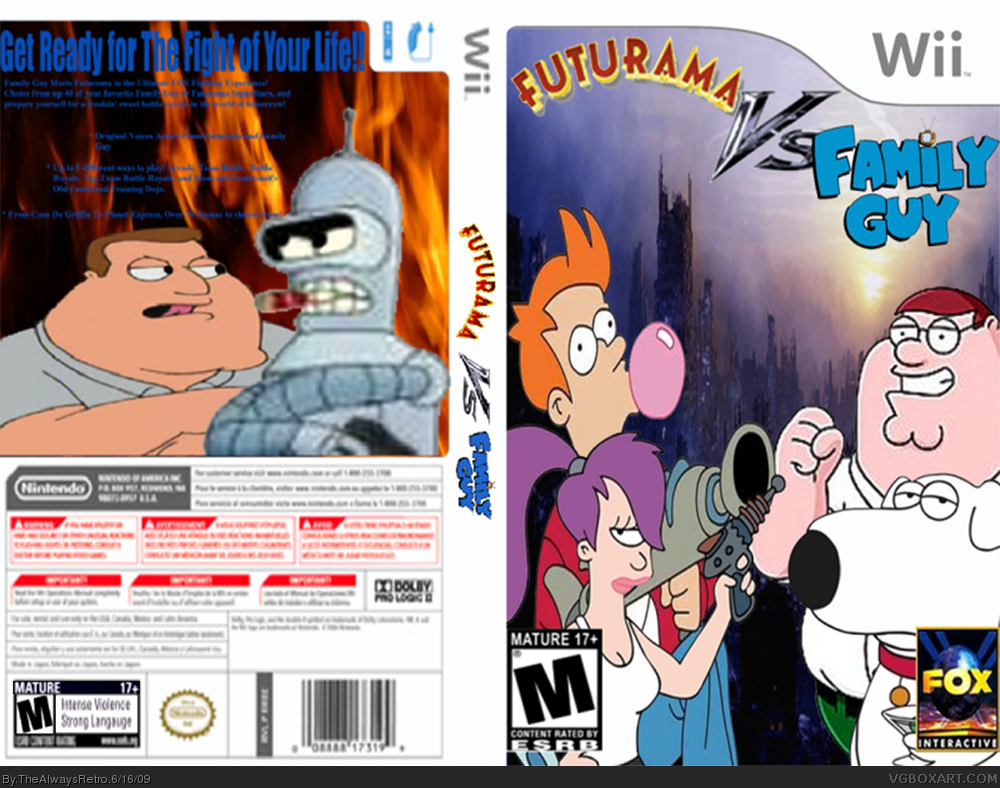 Futurama Vs. Family Guy box cover