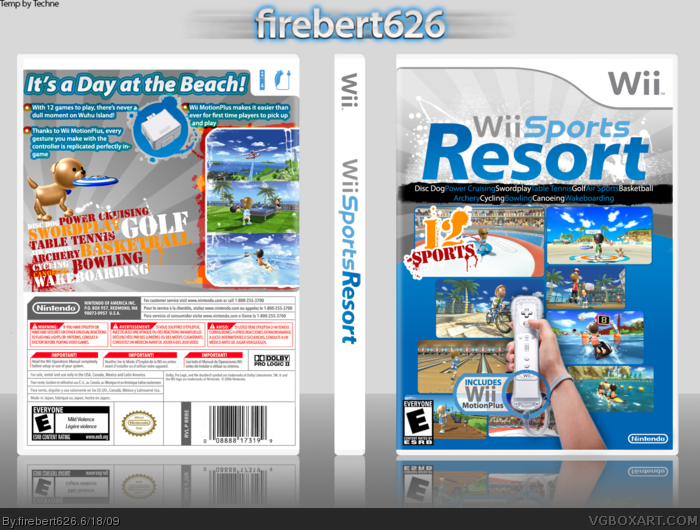 Wii Sports Resort box art cover