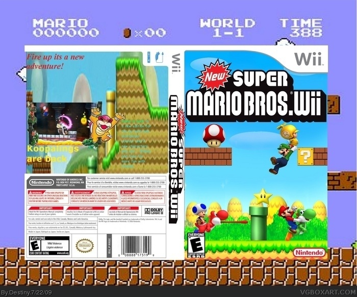 New Super Mario Bros. Wii box art cover
