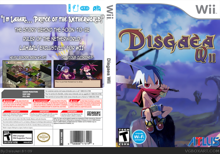 Disgaea Wii box art cover