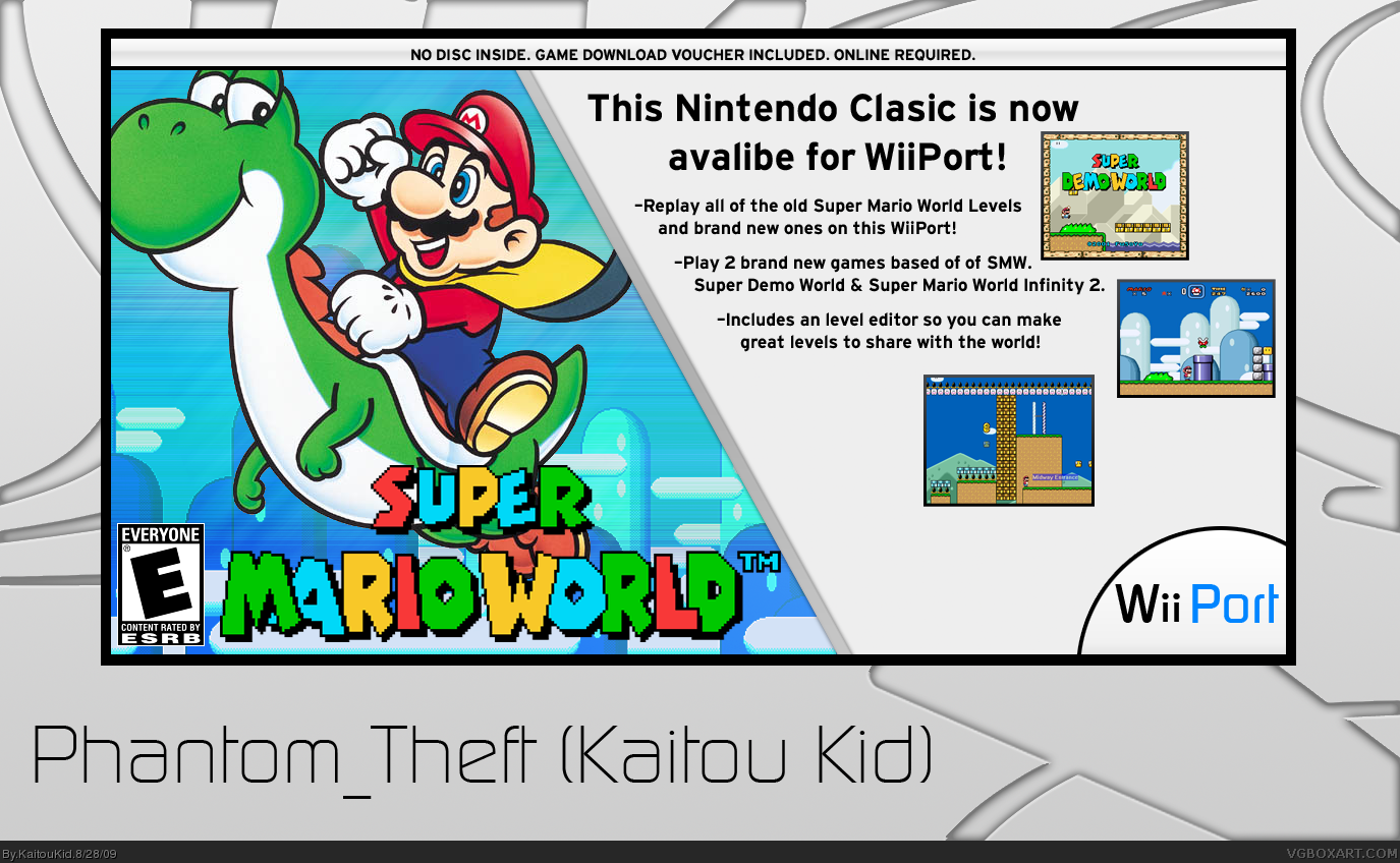 Super Mario World: Wii Port box cover