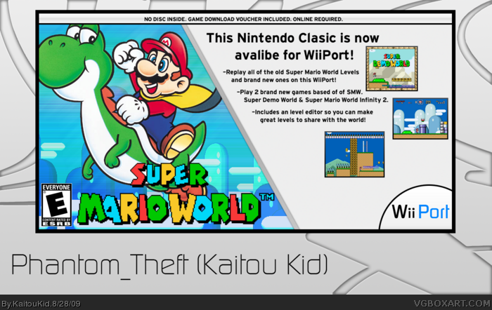 Super Mario World: Wii Port box art cover