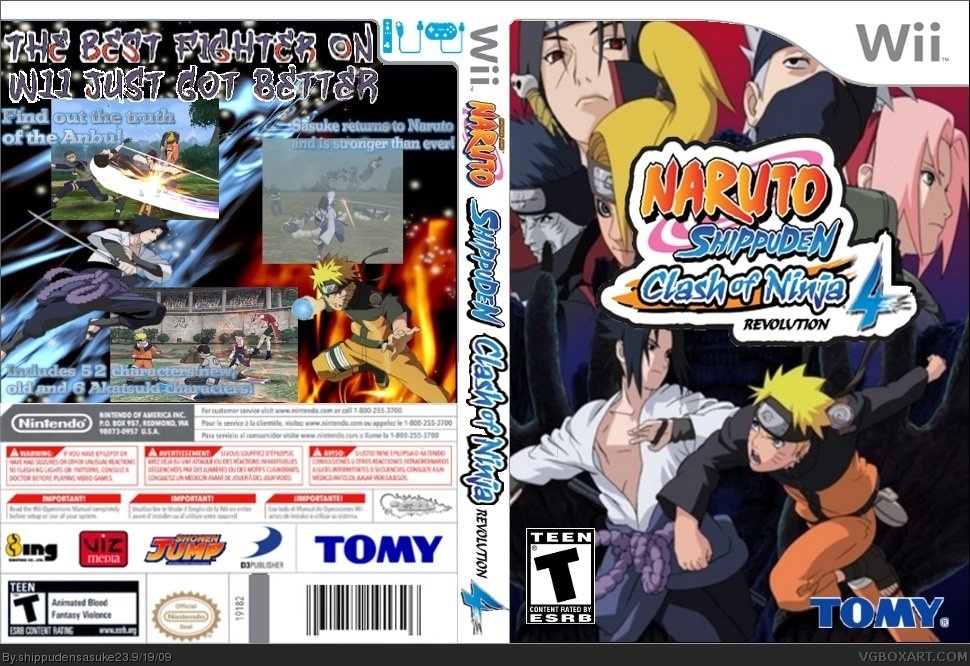 Naruto Shippuden: Clash of Ninja Revolution 4 box cover