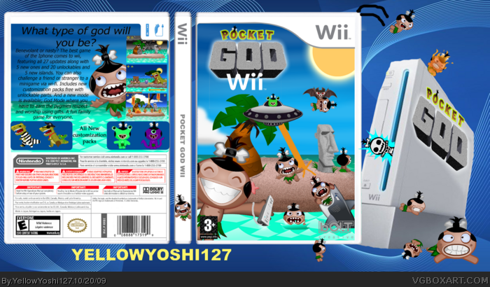 Pocket God Wii box art cover