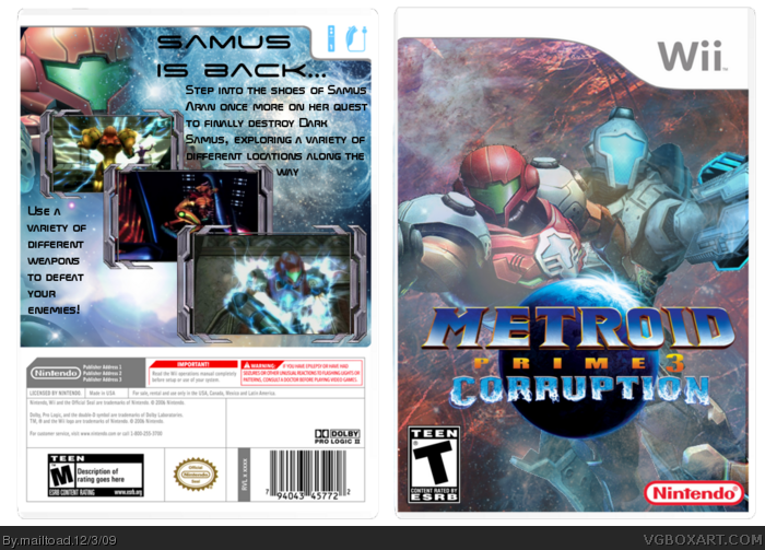 metroid prime 3 corruption gamecube controller