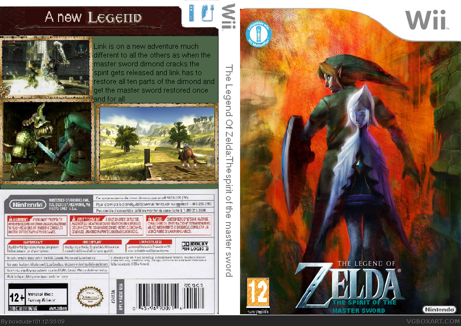 The Legend Of Zelda:The Spirit Of The Master Sword box cover