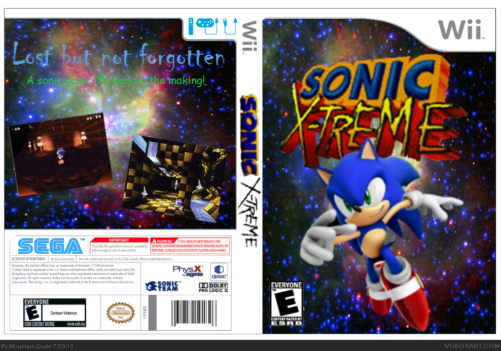 Sonic Xtreme box cover