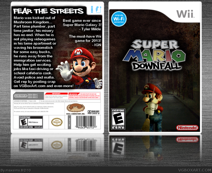 Super Mario Downfall box art cover