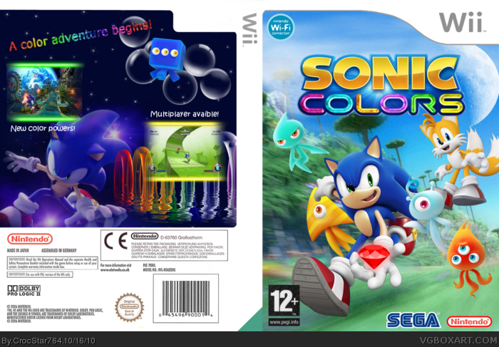 Sonic Colors Wii Box Art Cover By Crocstar764