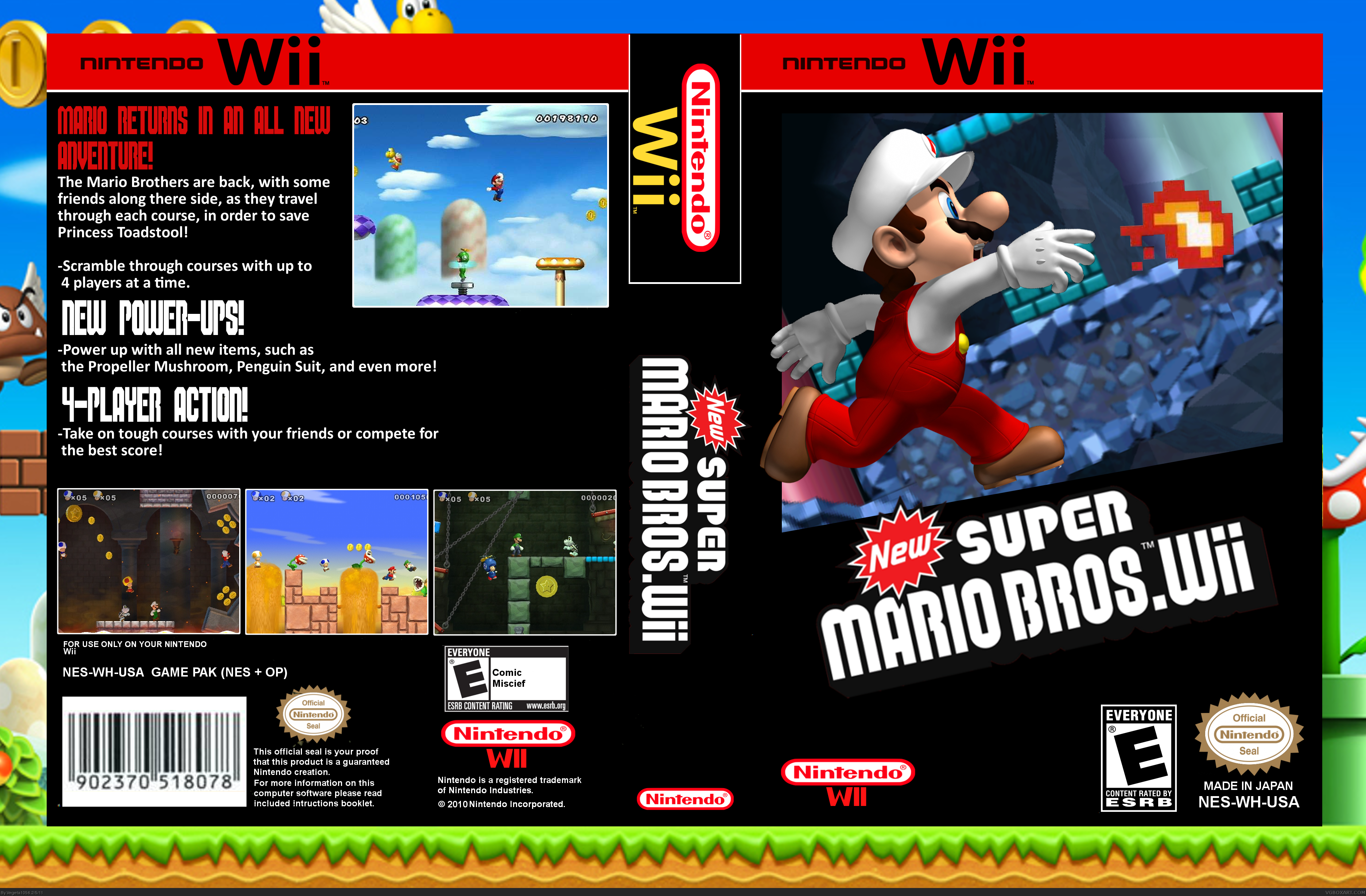 New Super Mario Bros. Wii box cover