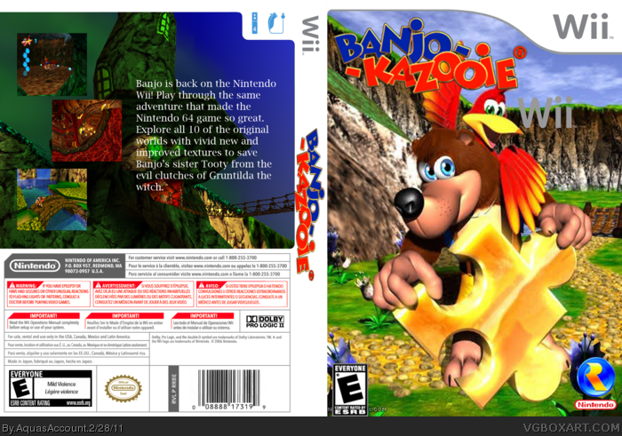 Banjo Kazooie Wii Wad 12l
