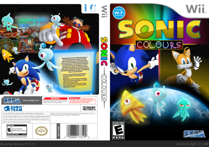 Sonic Colours box art cover