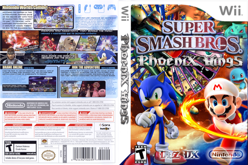 Super Smash Bros Phoenix Wings box cover