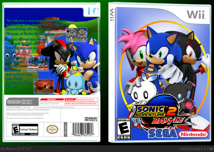 Sonic: Adventure 2 Battle box art cover