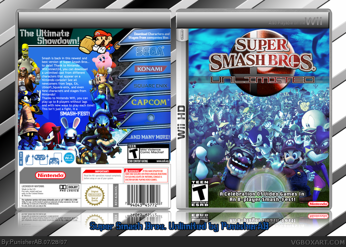 Super Smash Bros. Unlimited (Wii HD) box art cover